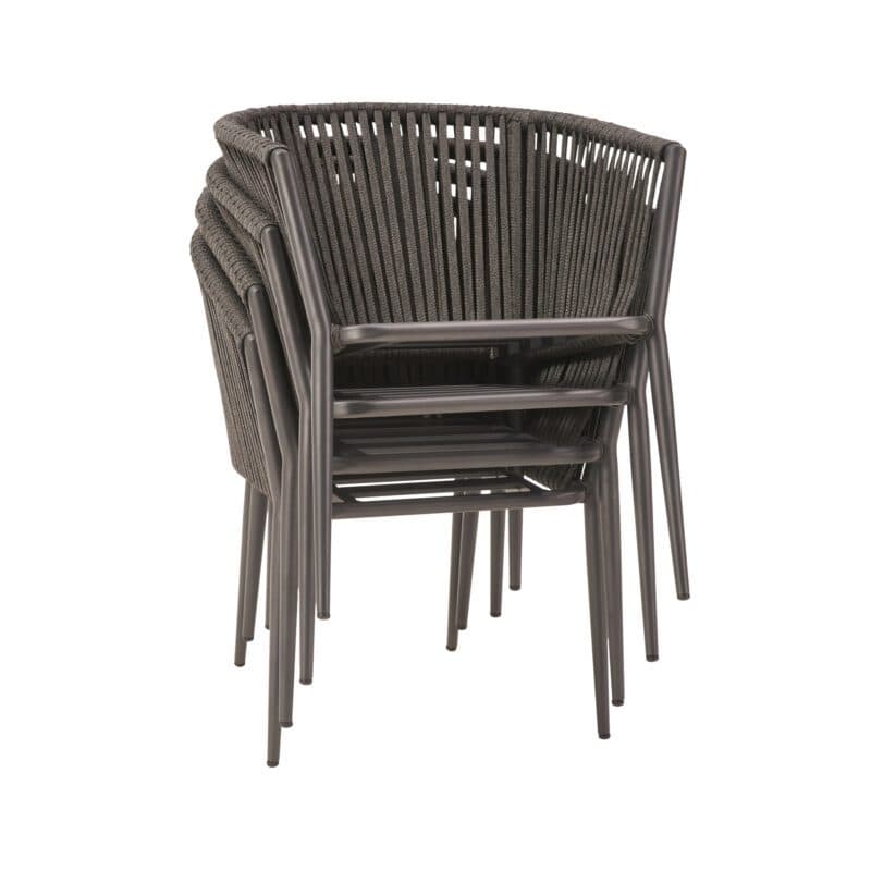 Liadomo "Carano" Diningsessel, Alu anthrazit, Rope anthrazit