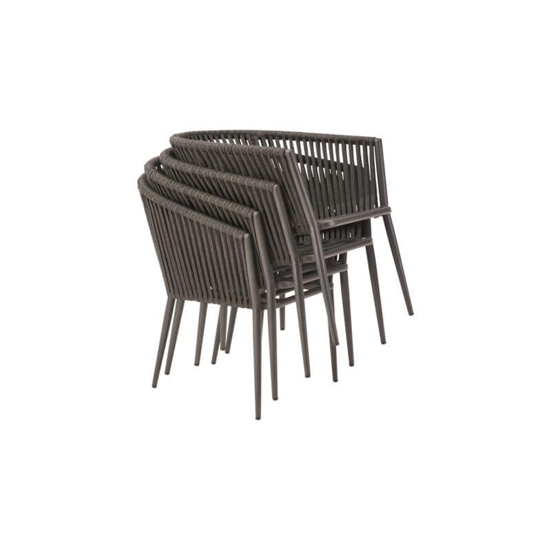 Liadomo "Carano" Diningsessel, Alu anthrazit, Rope anthrazit