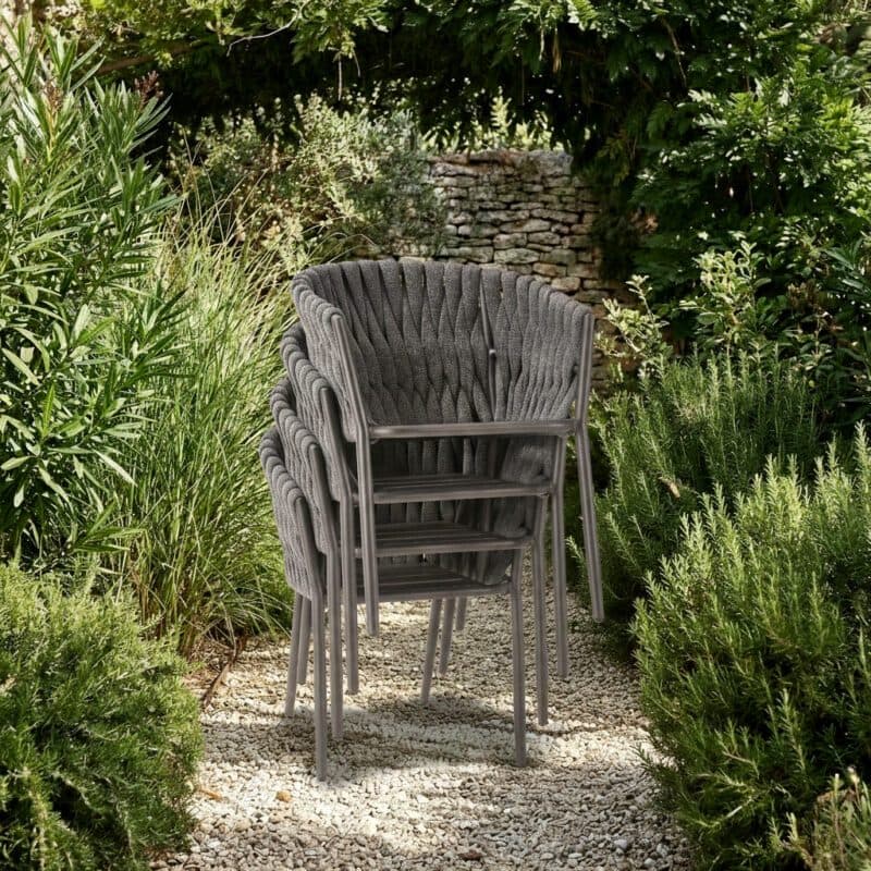 Liadomo "Carano" Diningsessel, Aluminium anthrazit, Socks anthrazit (Bild KI-generiert)