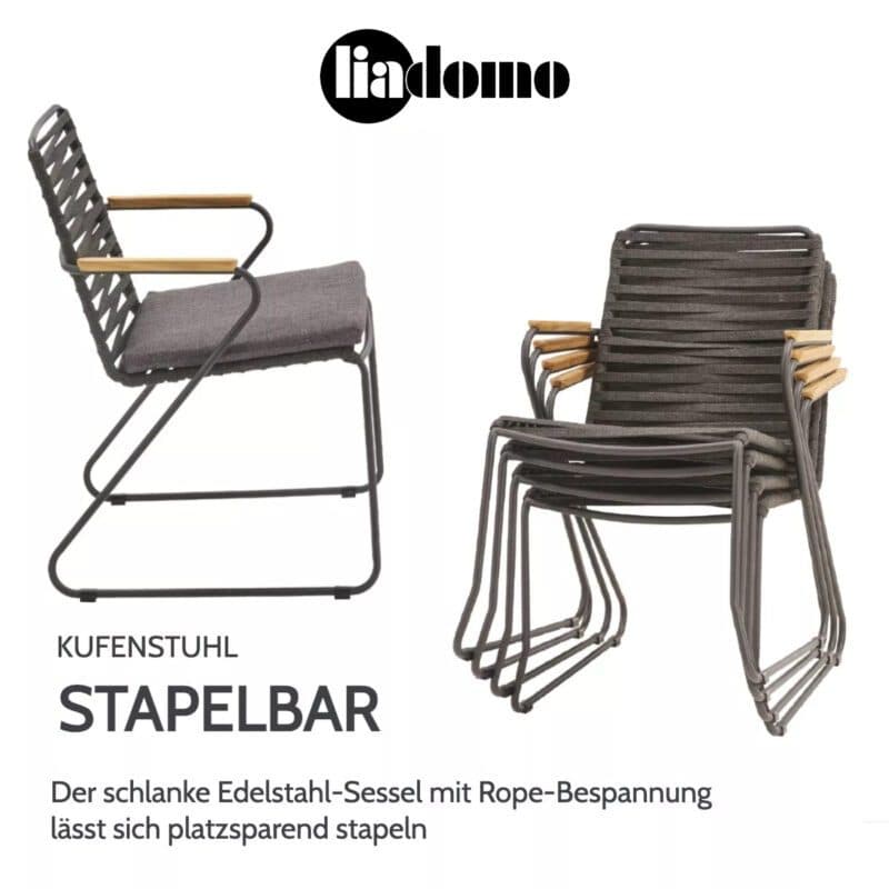 Liadomo "Atina" Kufenstuhl stapelbar