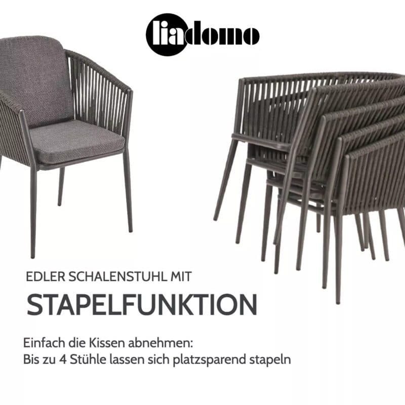 Liadomo "Carano" Stapelsessel Rope-Bespannung