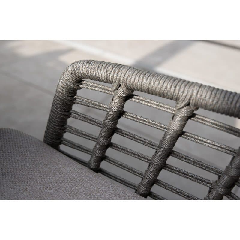 4Seasons Outdoor "Puglia" Diningsessel, Aluminium terre, Rope grau, Bezug hellgrau