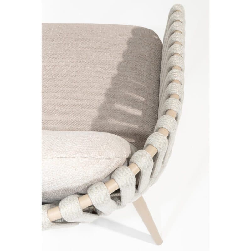 4Seasons Outdoor "Eva" Diningsessel, Aluminium latte, Rope beige, Bezug beige