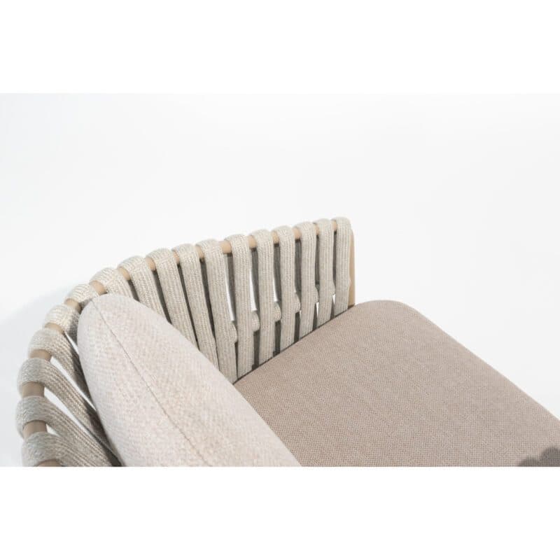 4Seasons Outdoor "Eva" Diningsessel, Aluminium latte, Rope beige, Bezug beige