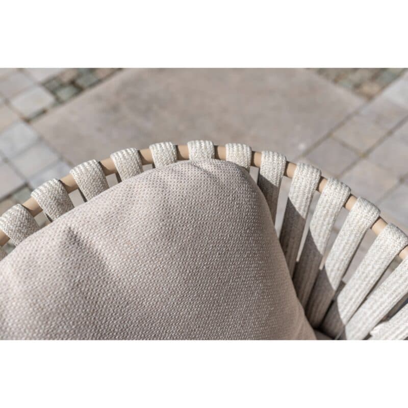 4Seasons Outdoor "Eva" Diningsessel, Aluminium latte, Rope beige, Bezug beige