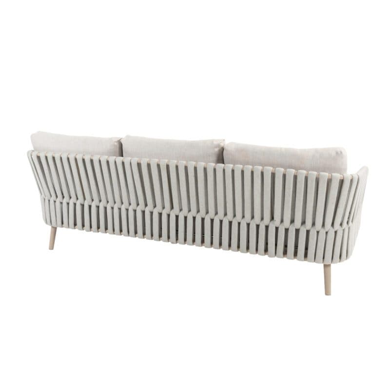 4Seasons Outdoor "Eva" Loungesofa 3-sitzig, Aluminium latte, Rope beige, Bezug beige