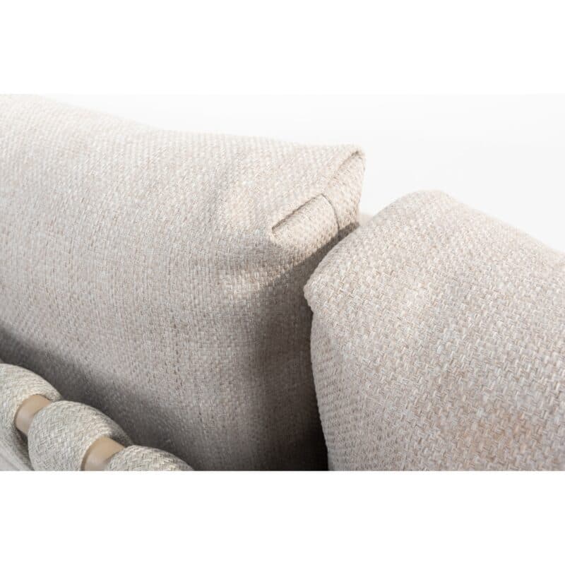 4Seasons Outdoor "Eva" Loungesofa 3-sitzig, Aluminium latte, Rope beige, Bezug beige