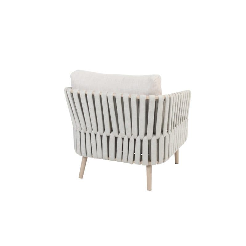 4Seasons Outdoor "Eva" Loungesessel, Aluminium latte, Rope beige, Bezug beige
