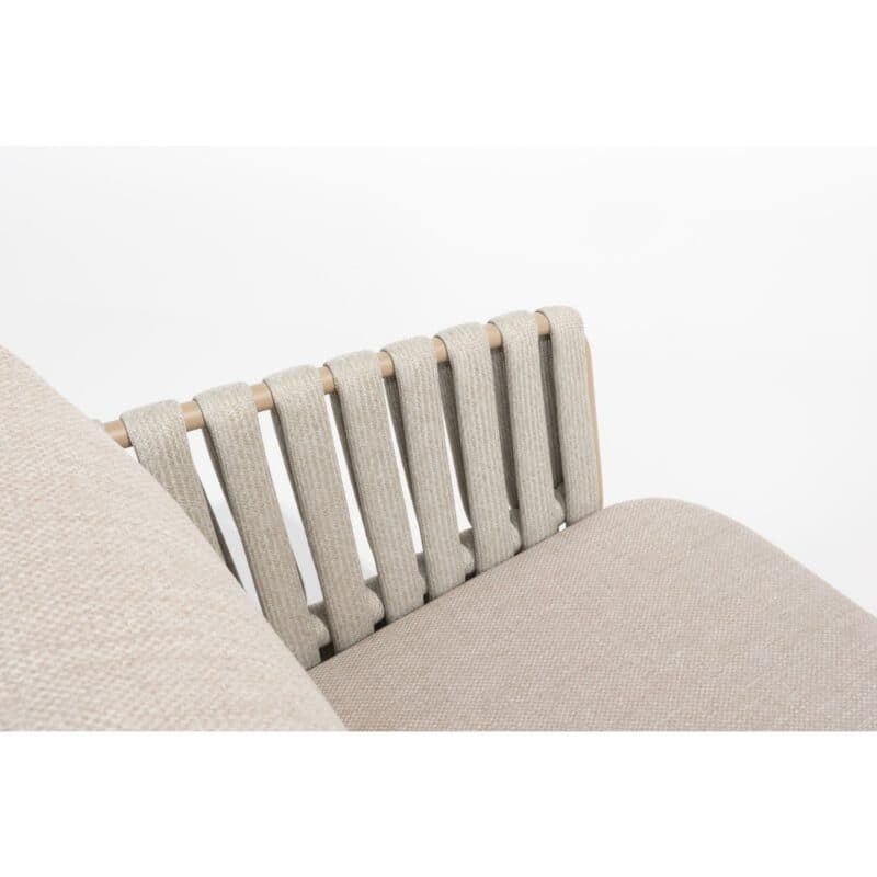 4Seasons Outdoor "Eva" Loungesessel, Alumnium latte, Rope beige, Bezug beige