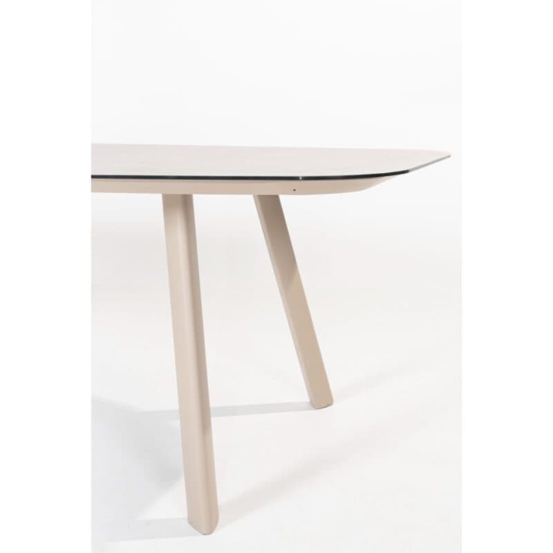 4Seasons Outdoor "Manolo" Gartentisch 240x103 cm, Gestell Aluminium latte, Tischplatte Keramik hellgrau