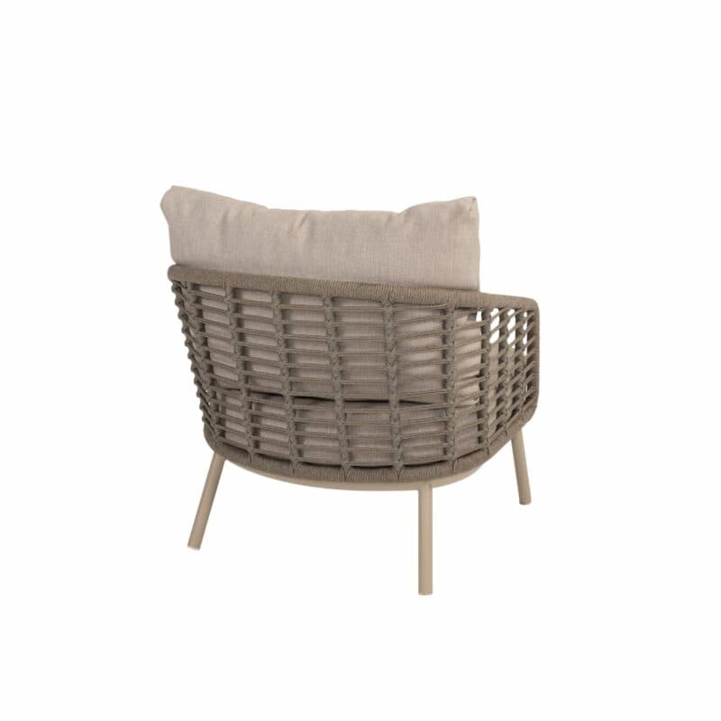 4Seasons Outdoor "Puglia" Loungesessel, Gestell Aluminium latte, Rope taupe, Bezug latte