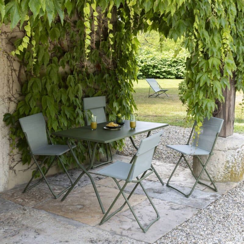 Lafuma "Balcony" Set 5-teilig, Stahl moss, Batyline® moss ©LAFUMA MOBILIER - Sébastien Sassoulas