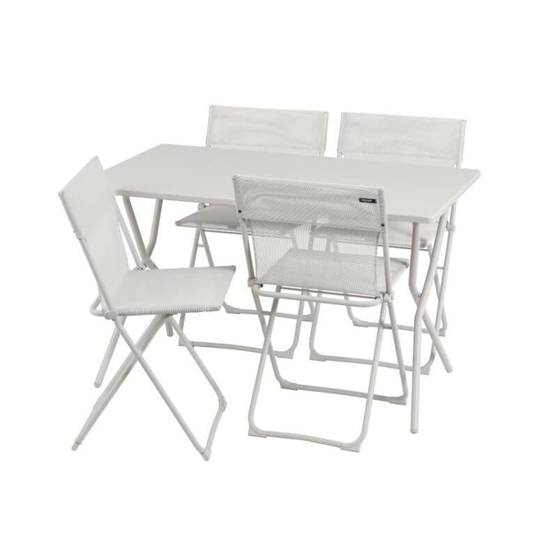 Lafuma "Balcony" Set 5-teilig, Stahl seigle, Batyline® seigle