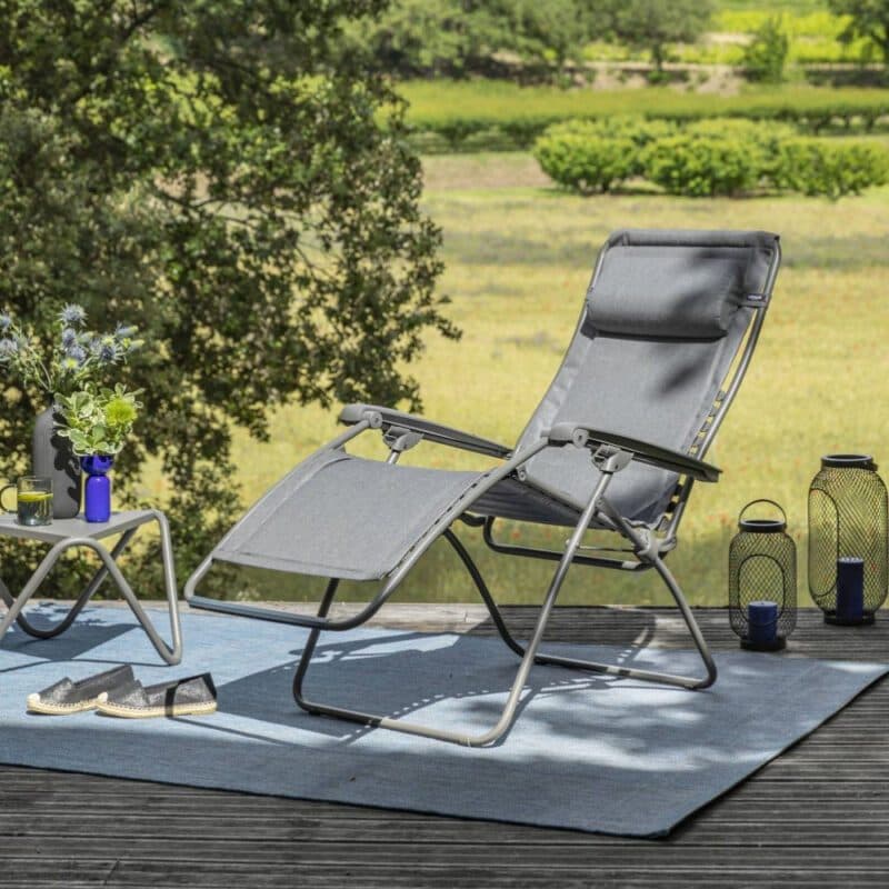 Lafuma Relaxsessel "RSX Clip", Stahlrohr titane, Textilgewebe LightComfort® ombre ©LAFUMA MOBILIER - Sébastien Sassoulas