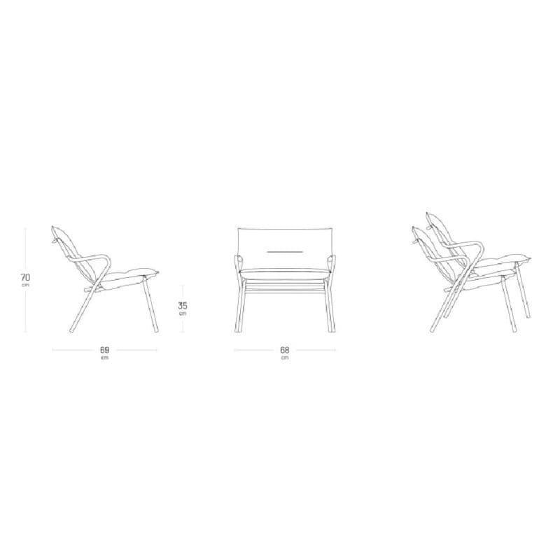 Lafuma "Vence" Loungesessel, Gestell Stahl titane, Bespannung Batyline® DUO grey, abnehmbare Polsterung BeComfort® dark grey