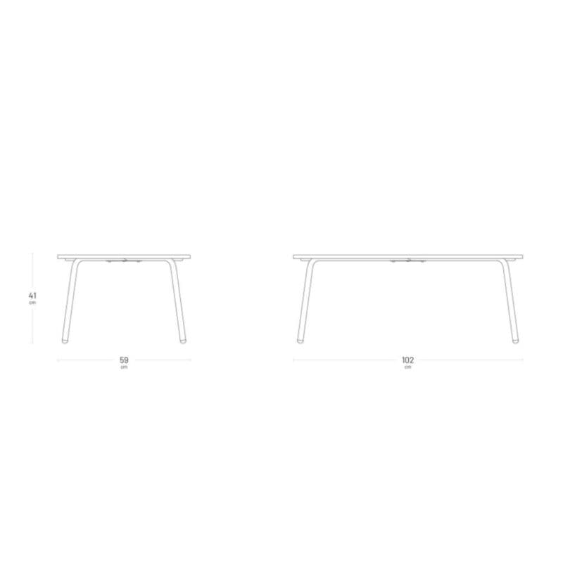 Lafuma "Vence" Loungetisch 102x59 cm, Stahl titane