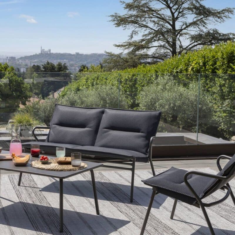 Lafuma "Vence" Loungeset, Stahl titane, BeComfort® dark grey ©LAFUMA MOBILIER - Pierrick Verny