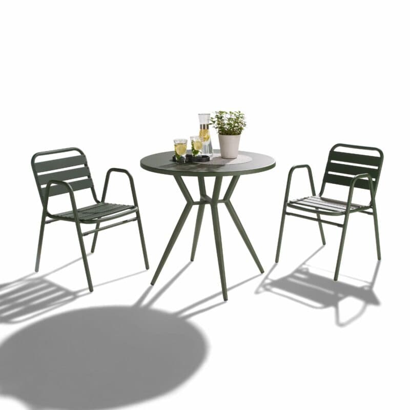 Liadomo "Lesina" Bistro-Set, Alu dunkelgrün