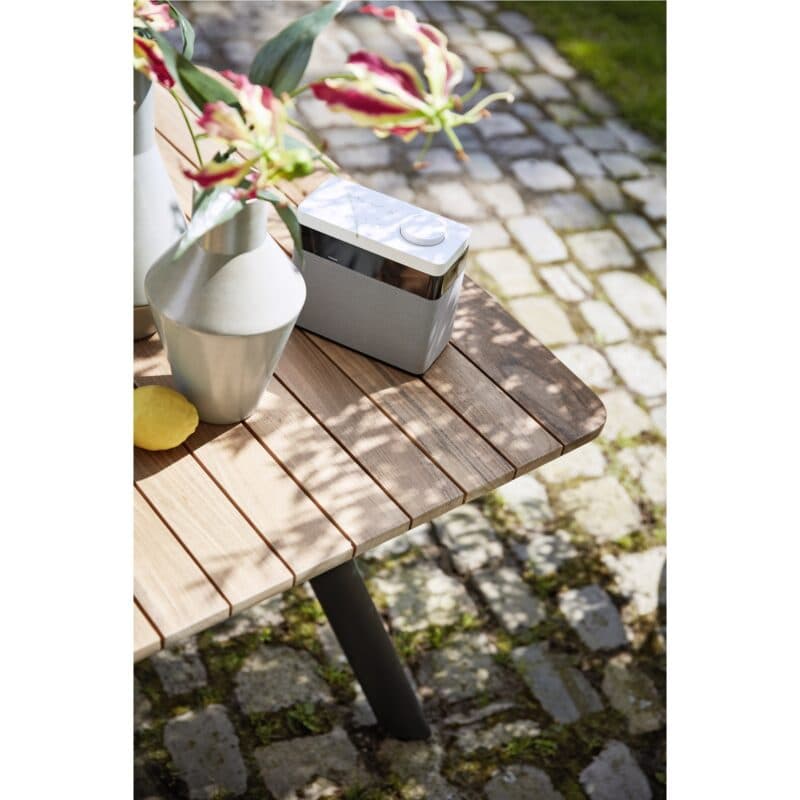 Musterring "Schweden" Gartentisch 200x90 cm, Aluminium anthrazit, Teak