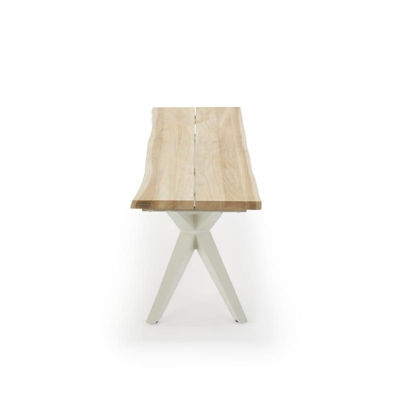 Musterring "Skagen" Gartenbank, Edelstahl ivory, Sitzfläche Teakholz massiv