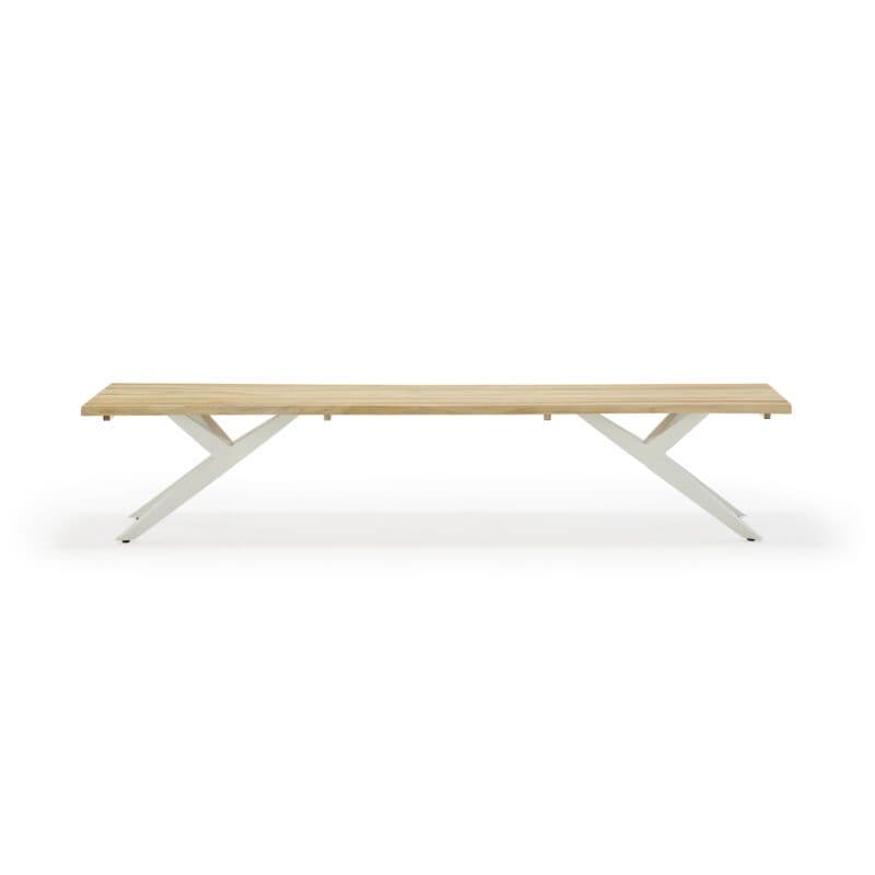 Musterring "Skagen" Gartenbank, Edelstahl ivory, Sitzfläche Teakholz massiv