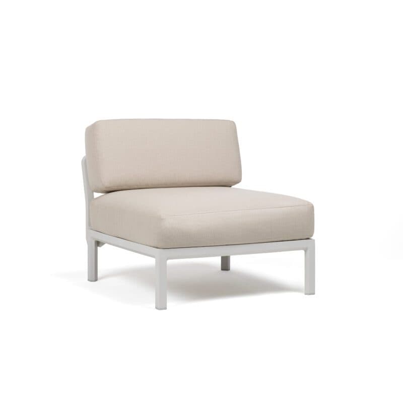 NARDI "Maximo" Lounge-Mittelteil, Kunststoff gesso, Kissen Sunbrella® perla