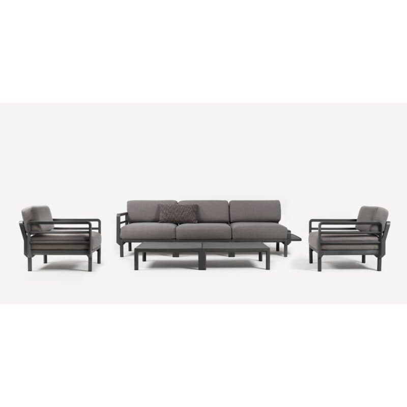 NARDI "Maximo" Loungeset, Kunststoff basalto, Kissen Sunbrella® lava