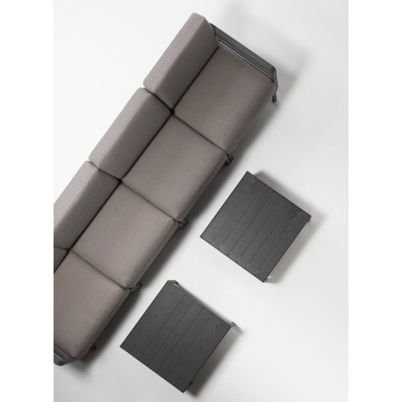 NARDI "Maximo" Loungemodule, Kunststoff basalto, Kissen Sunbrella® lava