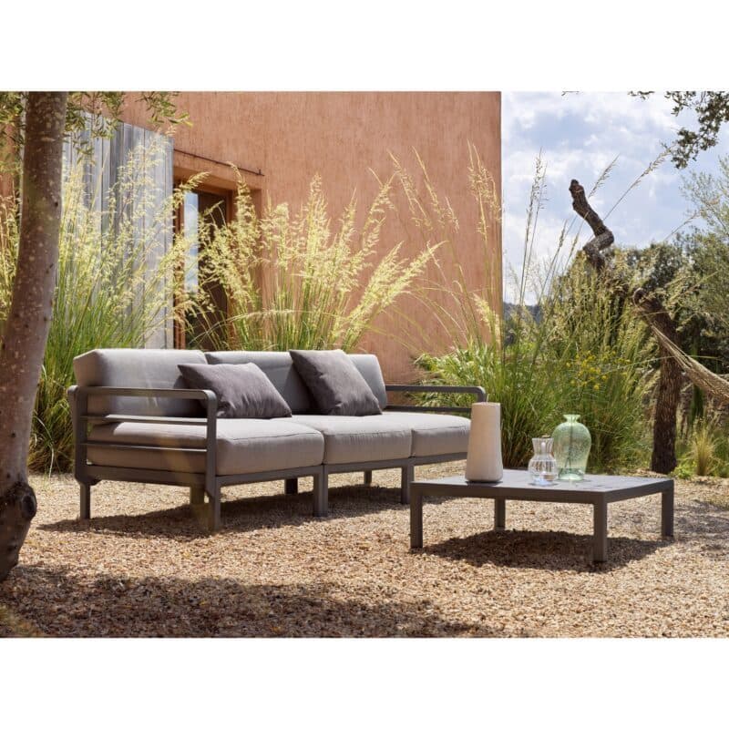 NARDI "Maximo" Loungemodule, Kunststoff basalto, Kissen Sunbrella® lava