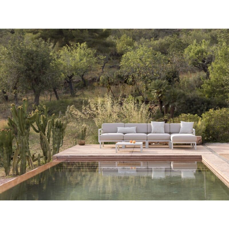 NARDI "Maximo" Loungemodule, Kunststoff gesso, Kissen Sunbrella® perla