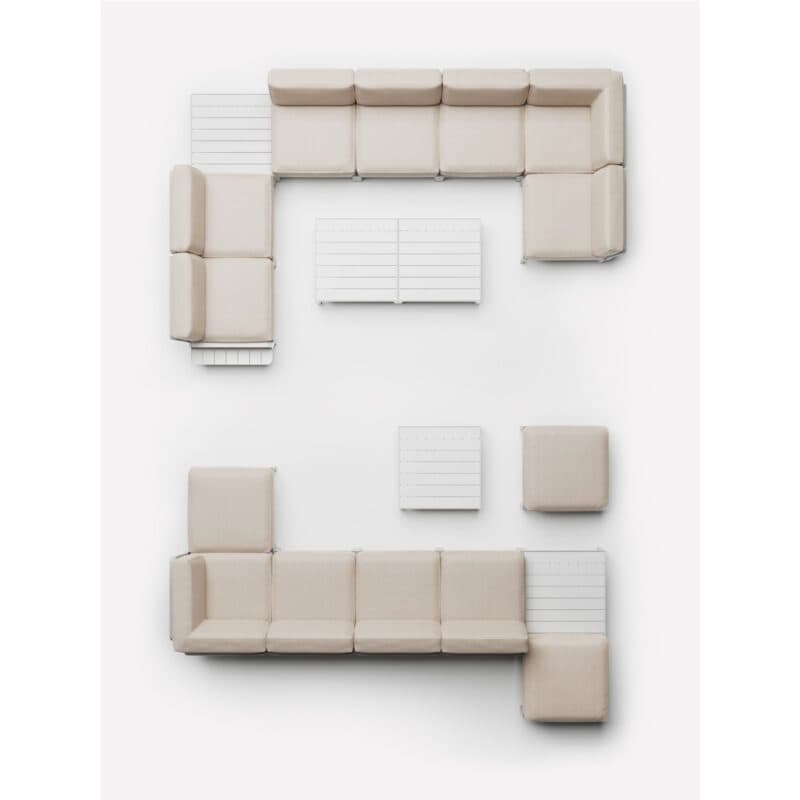 NARDI "Maximo" Loungemodule, Kunststoff gesso, Kissen Sunbrella® perla