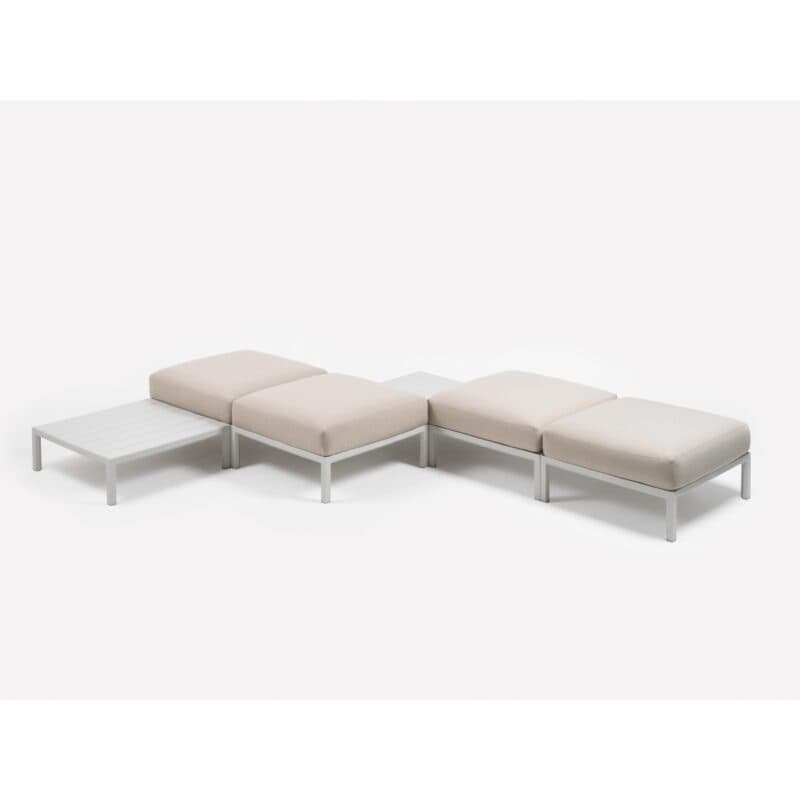 NARDI "Maximo" Loungemodule, Kunststoff gesso, Kissen Sunbrella® perla