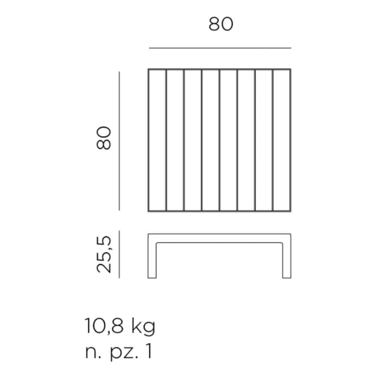 NARDI "Maximo" Loungetisch - Maßangaben
