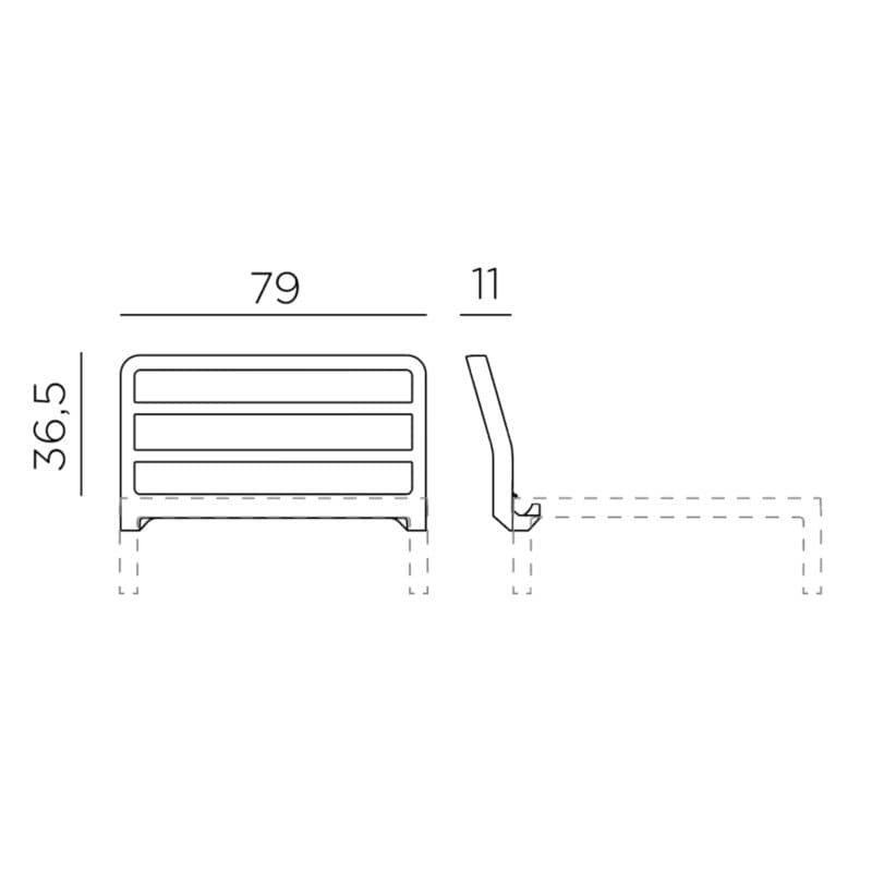 NARDI "Maximo" Rückenlehne - Maßangaben