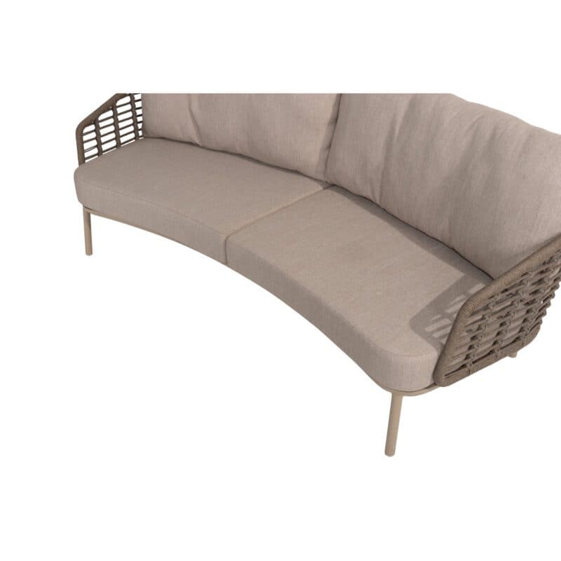 4Seasons Outdoor "Puglia" Loungesofa 3-Sitzer, Gestell Aluminium latte, Rope taupe, Bezug latte