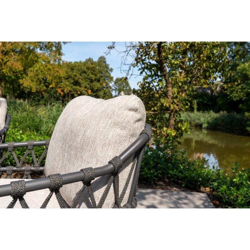 4Seasons Outdoor "Calpi" Loungesessel, Alu anthrazit, Rope anhrazit