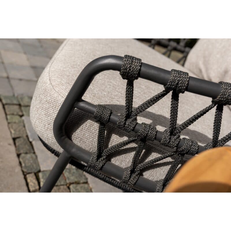 4Seasons Outdoor "Calpi" Loungesessel, Alu anthrazit, Rope anhrazit