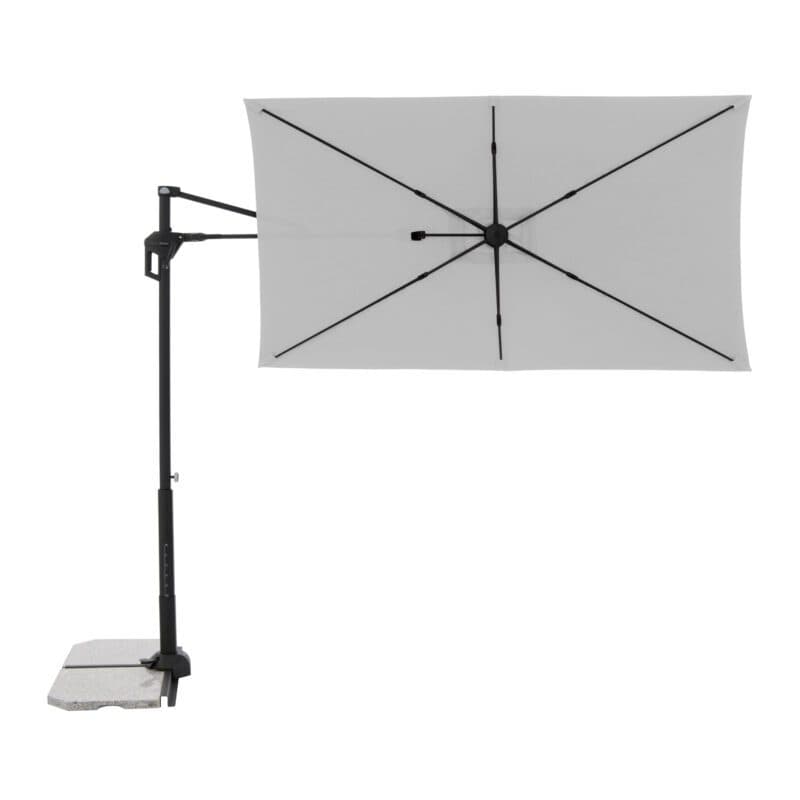 Doppler "Active Green Edition" Ampelschirm, rechteckig, 240x135 cm, Farbe 827 Hellgrau