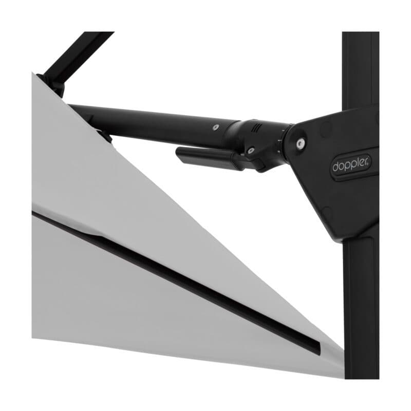 Doppler "Active Green Edition" Ampelschirm, rechteckig, 240x135 cm, Farbe 827 Hellgrau