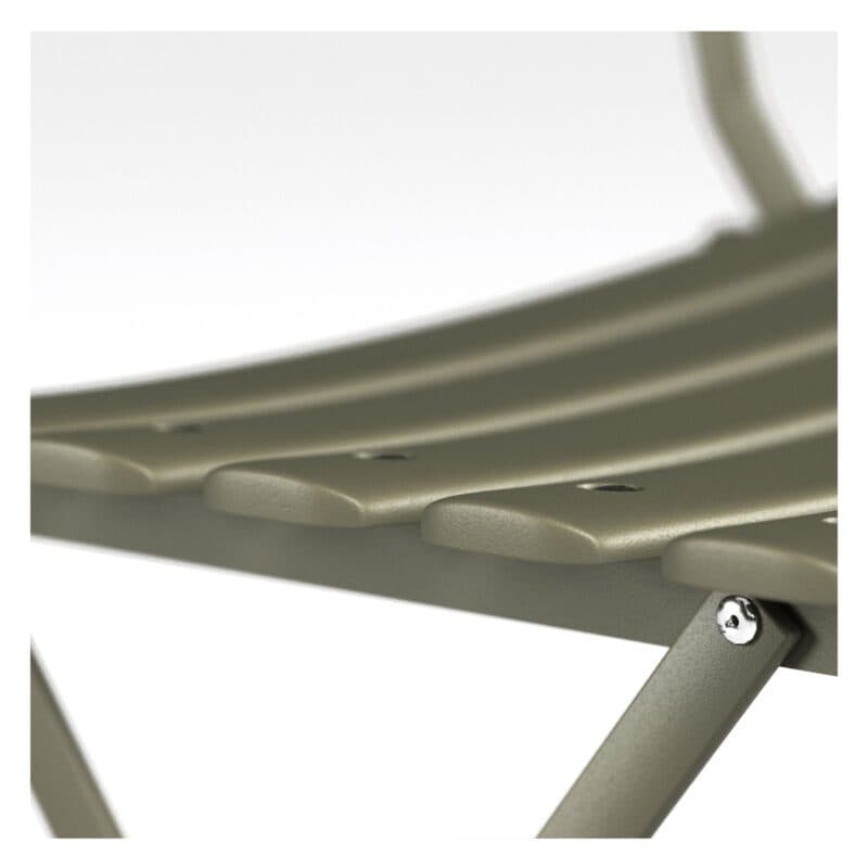 Emu "Arc en Ciel" Klappstuhl, Gestell und Sitzfläche Stahl, Detail Sitzfläche