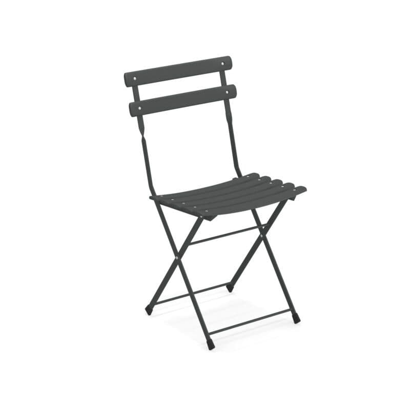 Emu "Arc en Ciel" Klappstuhl, Gestell und Sitzfläche Stahl eisen antik