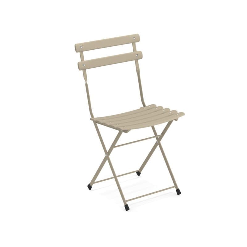 Emu "Arc en Ciel" Klappstuhl, Gestell und Sitzfläche Stahl taupe