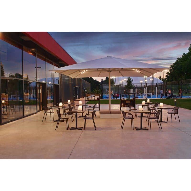 Emu "Darwin" Stapelstuhl, Gestell und Sitzfläche Stahl eisen antik