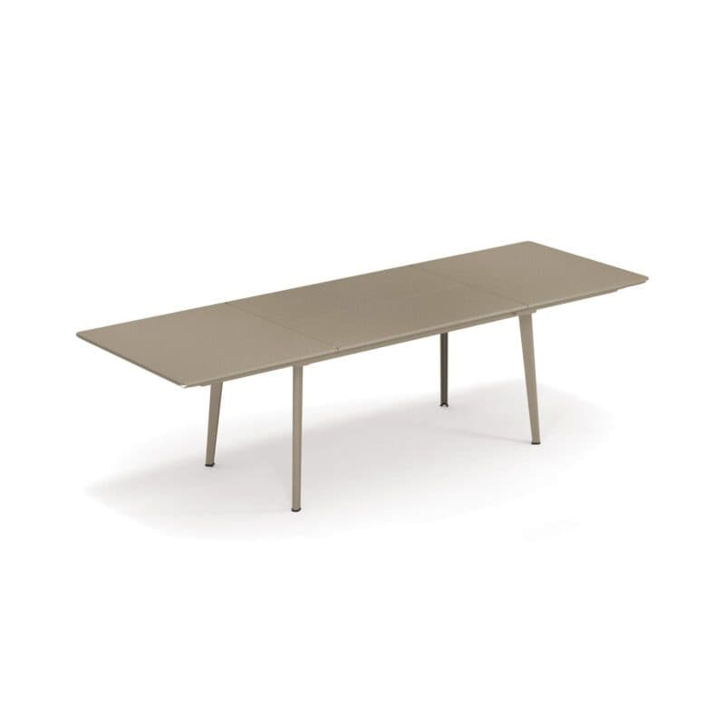 Emu "Plus4" Ausziehtisch 160/270x90 cm, Gestell und Tischplatte Stahl taupe