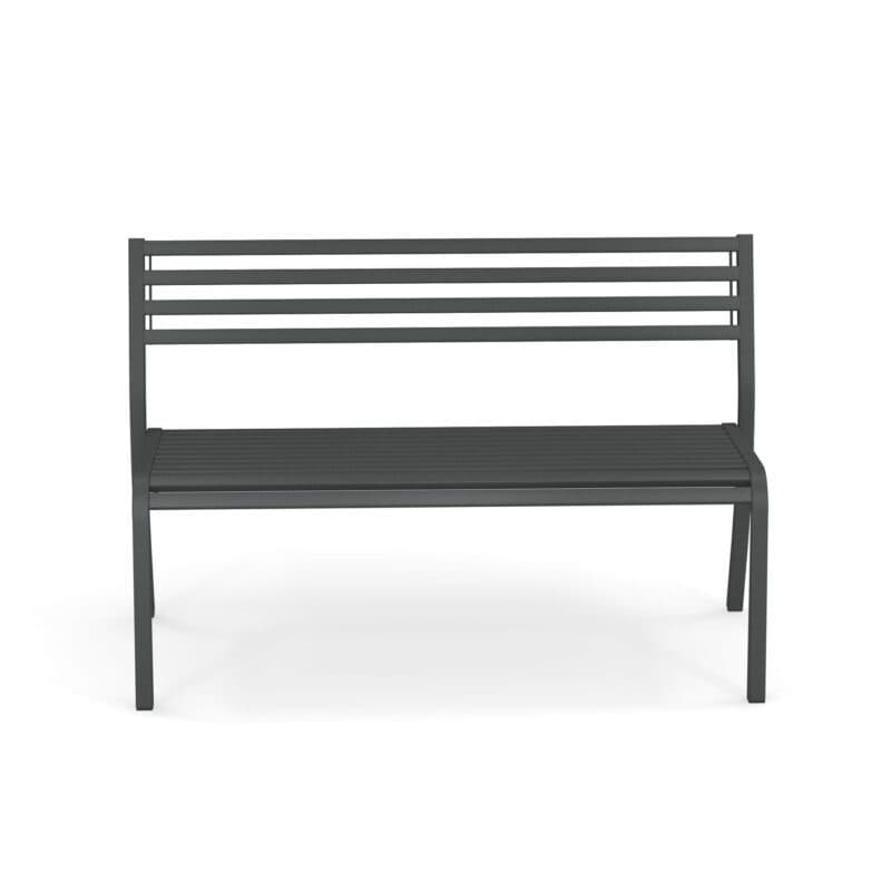 Emu "Segno" Gartenbank 128 cm, Gestell und Sitzfläche Stahl eisen antik