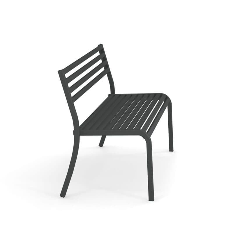 Emu "Segno" Gartenbank 128 cm, Gestell und Sitzfläche Stahl eisen antik