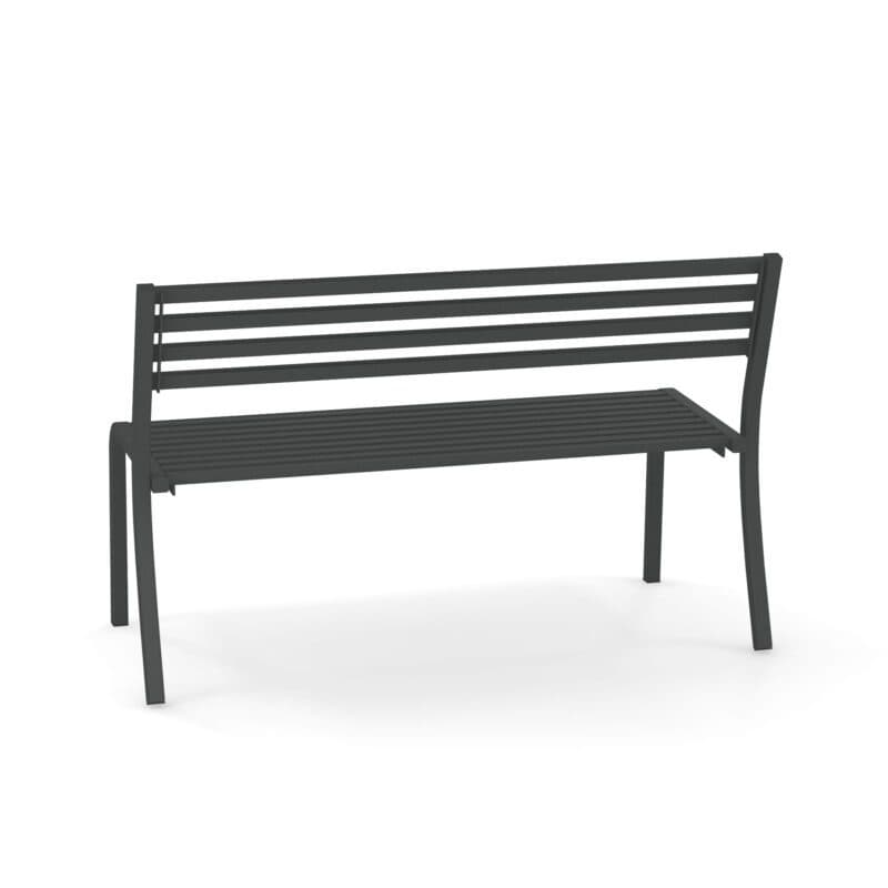 Emu "Segno" Gartenbank 128 cm, Gestell und Sitzfläche Stahl eisen antik