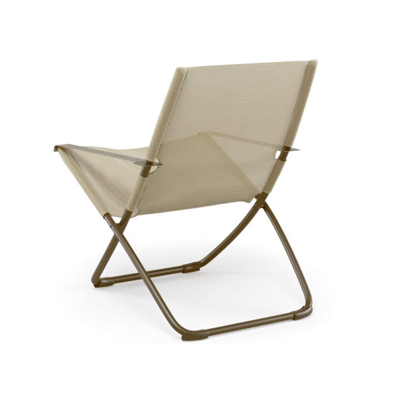 Emu "Snooze" Liegestuhl, Gestell Stahl braun, Liegefläche Textilgewebe Emu-tex beige
