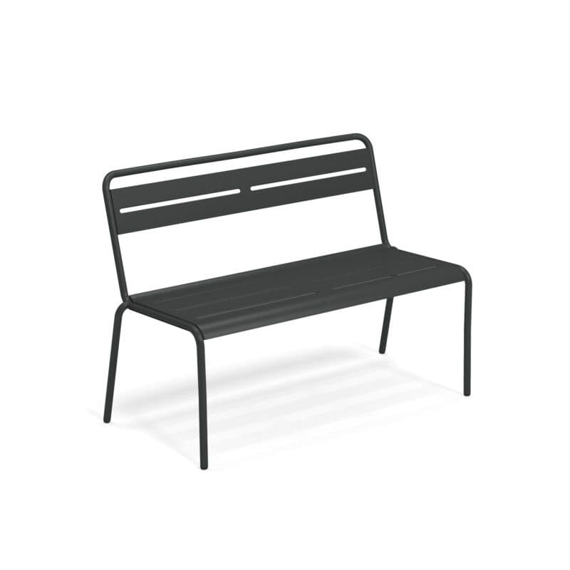 Emu "Star" Gartenbank, Gestell und Sitzfläche Stahl eisen antik