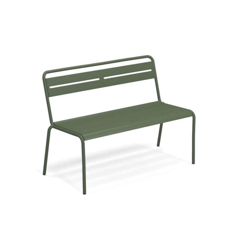 Emu "Star" Gartenbank, Gestell und Sitzfläche Stahl grün